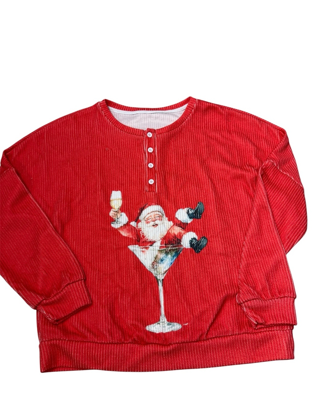 Christmas shirt Santa Claus Cocktail Martini glass